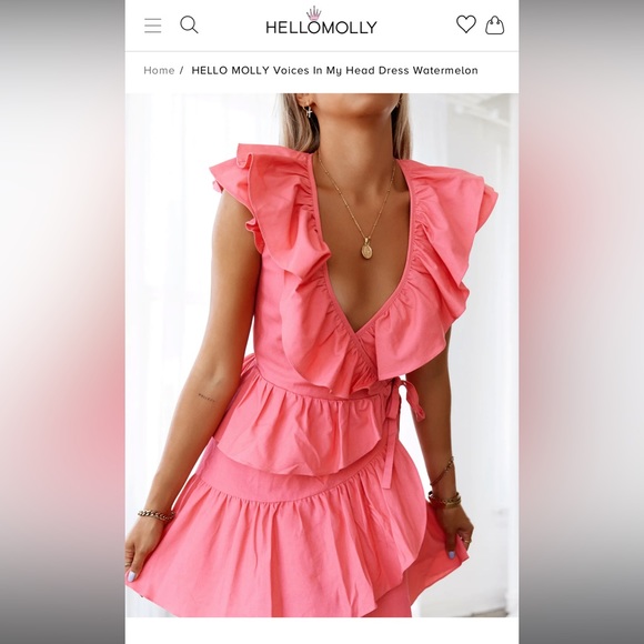 HELLO MOLLY Voices In My Head Dress Watermelon - Picture 5 of 7